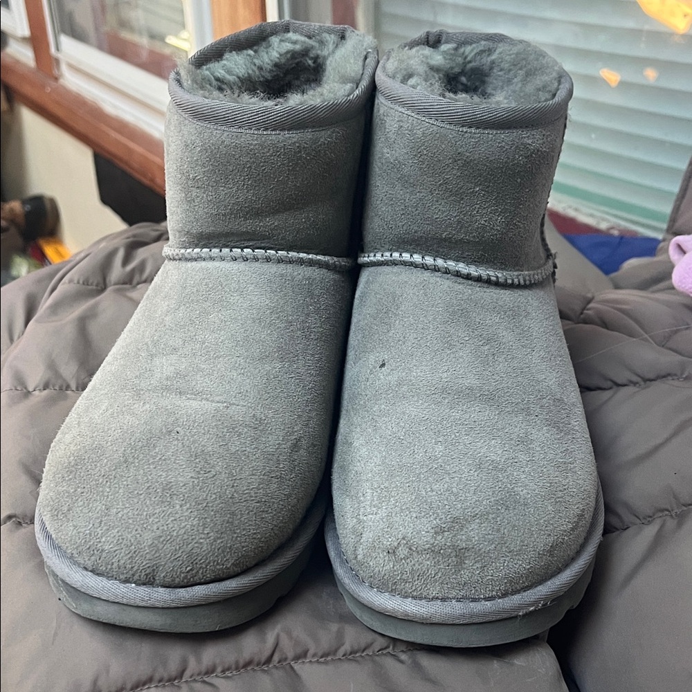 UGG Charcoal Suede Ankle Boots - Picture 3 of 6